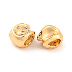 Perle di zirconi cubici trasparenti in micro pavè di ottone&nbsp;KK-S389-19G