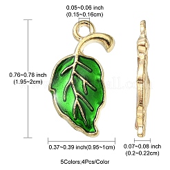 20pcs 5 pendentifs en alliage de couleurs&nbsp;ENAM-YW0003-14