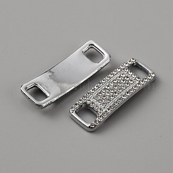 Messing-Micropavé-Anhänger aus klarem Glas&nbsp;FIND-WH0042-09P