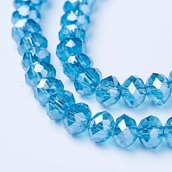 Chapelets de perles en verre électroplaqué&nbsp;EGLA-A034-T6mm-A13