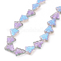 Brins de perles de verre de galvanoplastie transparentes&nbsp;EGLA-C002-HR01