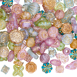 140pcs 4 styles de perles acryliques transparentes&nbsp;MACR-SC0002-80