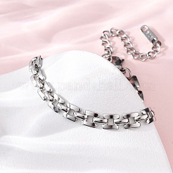 Panther-Kettenarmbänder aus 304er Edelstahl für Damen&nbsp;BJEW-R027-07P