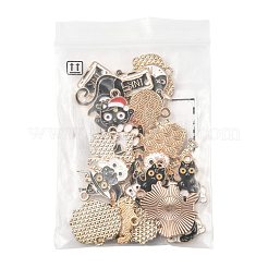 Colgantes de esmalte de aleación 24pcs 8 estilos&nbsp;ENAM-FS0004-12