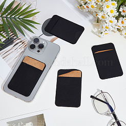 4 porte-cartes de téléphone auto-adhésif en tissu élastique pour l'arrière du téléphone&nbsp;OFST-CN0001-01