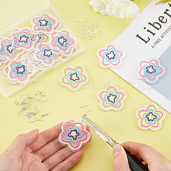 DIY-Sets zur Herstellung von Acryl-Blumenohrringen&nbsp;DIY-FH0002-79