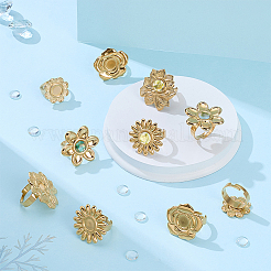 DIY-Kits zur Herstellung von Manschettenringen mit Blumen&nbsp;DIY-UN0008-09G