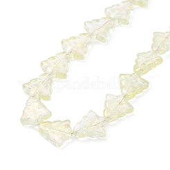 Brins de perles de verre de galvanoplastie transparentes&nbsp;EGLA-C002-FR05
