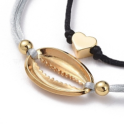 Verstellbare geflochtene Perlenarmband-Sets mit Nylonfaden&nbsp;LS-X-BJEW-JB05039-01