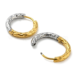 Orecchini a cerchio in acciaio inossidabile 304 bicolore per donna&nbsp;EJEW-Q790-01B