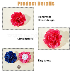 16 Stück Blumen-Stoffnadeln&nbsp;JEWB-WH0020-113