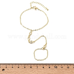 Messing-Armbänder mit Mikropflaster und Zirkonia&nbsp;BJEW-C156-01G-03