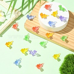 60 figurine de lézard en résine lumineuse de 6 couleurs&nbsp;DJEW-CJ0001-16