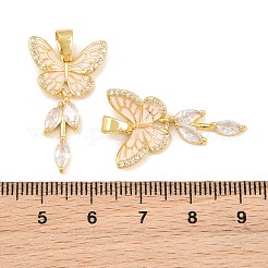 Anhänger aus Messing mit klaren Zirkonia und Emaille&nbsp;CU-CBA74F1-29G-02
