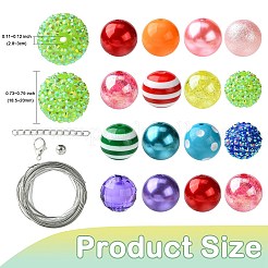Kit de perles acryliques rondes opaques&nbsp;OACR-CJC0002-05A