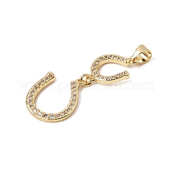 Pendenti in zirconi cubici trasparenti in micro pavè di ottone&nbsp;CU-CBA7D12-12G