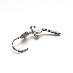 Muschel-Ohrring-Beschläge aus Edelstahl 304 mit Klapphebel&nbsp;STAS-E103-04B