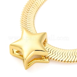 Collane con ciondolo stella in ottone&nbsp;NJEW-S009-01G