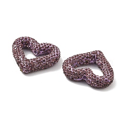 Herzförmige Polymer Clay Strassperlen&nbsp;CLAY-NH0001-09A-05