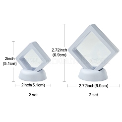 4 supporto per espositore con cornice galleggiante 2D in plastica&nbsp;ODIS-FS0001-02A