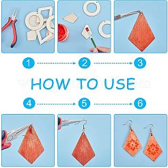 Fabrication de boucles d'oreilles bricolage&nbsp;DIY-NB0003-62