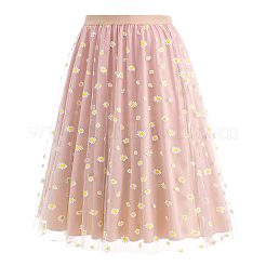 2 Yards Nylonnetzgewebe mit Gänseblümchenmuster&nbsp;AJEW-LP0012-11
