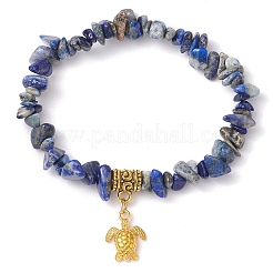 Braccialetti con ciondoli in perline di lapislazzuli naturali per le donne&nbsp;BJEW-JB11371