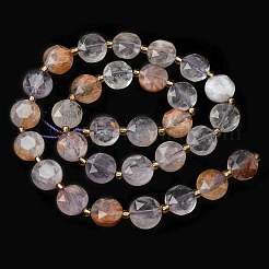 Perles et brins de quartz fantôme violet naturel&nbsp;G-C116-A184-01