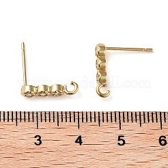 Ohrstecker aus Messing mit Mikropflaster und Zirkonia&nbsp;KK-K364-08G