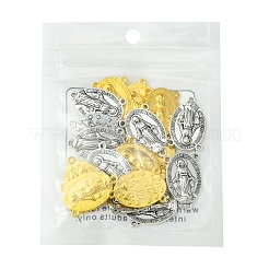 20 stücke 2 farben heilige oval geschnitzte jungfrau maria tibetischen stil legierung kronleuchter komponente Verbinder&nbsp;TIBE-FS0001-15