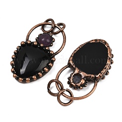 Colgantes de obsidiana natural y amatista natural&nbsp;G-Z101-06R-05