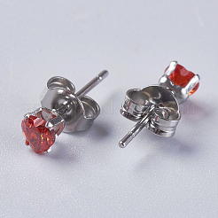 Zirkonia Ohrringe&nbsp;EJEW-I209-08-4mm