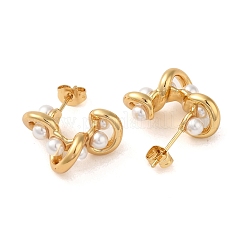 Pendientes de botón de acero inoxidable 304 con diseño giratorio&nbsp;EJEW-U003-31G