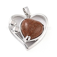 Pendentifs en pierre précieuse naturelle & synthétique&nbsp;G-C236-01-P-RS