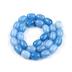 Tonnenförmige gefärbte natürliche Aquamarinperlenstränge&nbsp;G-S114-25-01