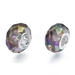 Perle europee acriliche trasparenti a foro largo&nbsp;PACR-N014-018