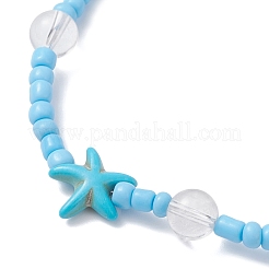 Bracelet extensible en perles de verre&nbsp;BJEW-TA00708