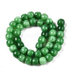 Teñidos naturales blancas abalorios de jade hebras&nbsp;G-T138-S08