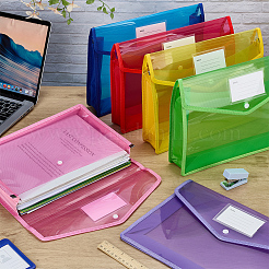 6 Stück transparente Aktentaschen aus Kunststoff in zwei Farben&nbsp;AJEW-FG0005-14