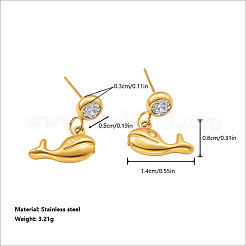Ohrstecker mit Zirkonia aus Edelstahl 304 für Damen&nbsp;WG7577E-01
