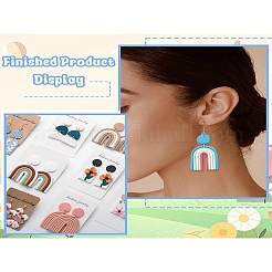 Kits de fabrication de boucles d'oreilles pendantes en argile polymère&nbsp;DIY-YWC0005-05A