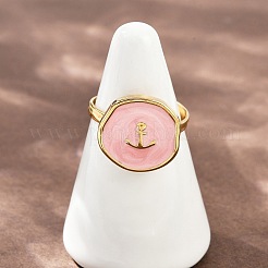 Offene Manschettenringe aus 304er Edelstahl mit Emaille für Damen&nbsp;RJEW-K301-06C