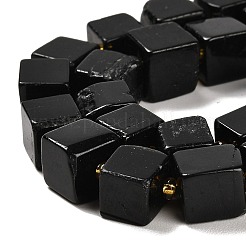 Natürliche schwarze Turmalin Perlen Stränge&nbsp;G-G053-B08-01