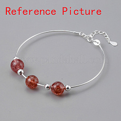 Braccialetti in argento sterling placcati in rodio anti-ossidazione 925&nbsp;LS-BJEW-G681-01B-P