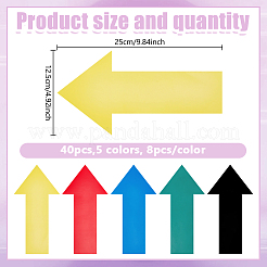 40 freccia direzionale autoadesiva in PVC a 5 colori&nbsp;OFST-GO0001-06