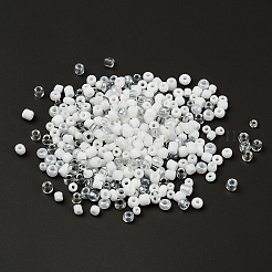 10 Stil 12/0 & 8/0 rund transparent & silber ausgekleidet rundes Loch & trans & undurchsichtige Farben Seed & Ceylon Glas Saatperlen&nbsp;SEED-YW0001-35