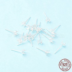 925 Ohrsteckerfassungen aus Sterlingsilber&nbsp;STER-P047-06B-S
