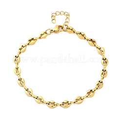 304 Edelstahl-Kaffeebohnen-Kettenarmbänder für Damen&nbsp;BJEW-C094-11G