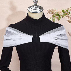 1 paire de manches de mariée en dentelle de nylon pour femmes&nbsp;AJEW-GF0014-17B