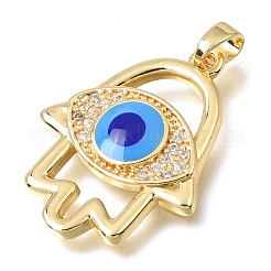 Pendentifs en laiton zircon cubique transparent&nbsp;KK-C263-22C-G